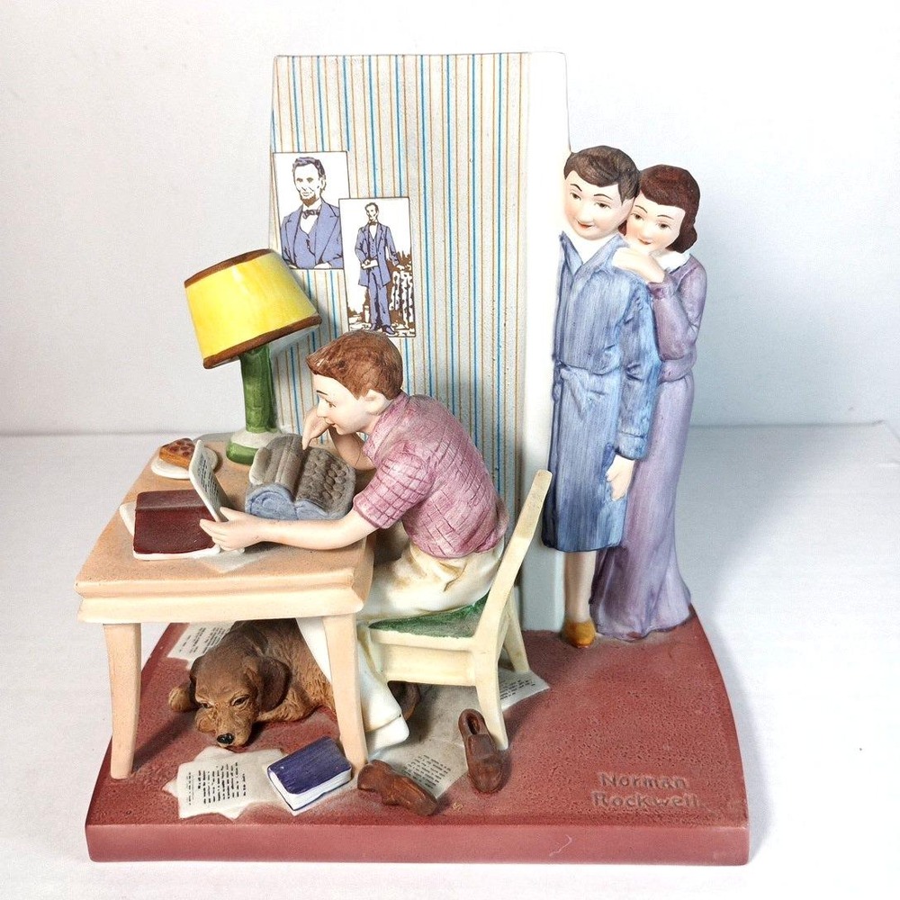 1980 Norman Rockwell Museum "The Student"  The American Family Figurine